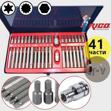 Set biți profesional 3/8" & 1/2" – 41 piese RICO