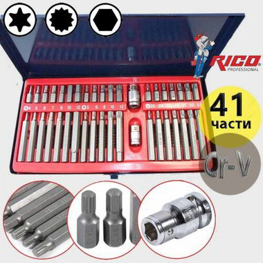 Set biți profesional 3/8" & 1/2" – 41 piese RICO