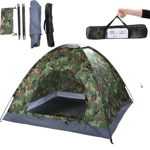 Cort camuflaj pentru 4 persoane – confort, protecție și aventură în natură!