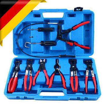 Set german de clești pentru coliere de furtun WerkBull – 9 piese profesionale