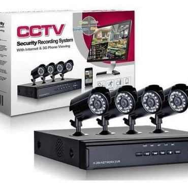 KIT complet supraveghere video – DVR + 4 camere HD, vizibilitate 24/7 și siguranță totală