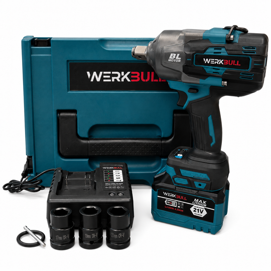 Cheie de Impact Profesională cu Acumulator WerkBull – 2000 Nm