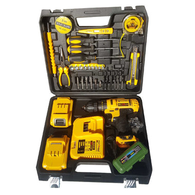 Mașină de înșurubat cu percuție și burghiu fără fir 24V + geantă de transport