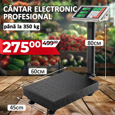 Cântar electronic platformă profesional – capacitate până la 350 kg, cu afișaj digital