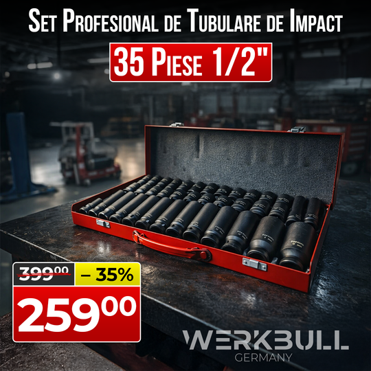 Set Profesional de Tubulare de Impact Stahlmayer Germania – 35 Piese 1/2