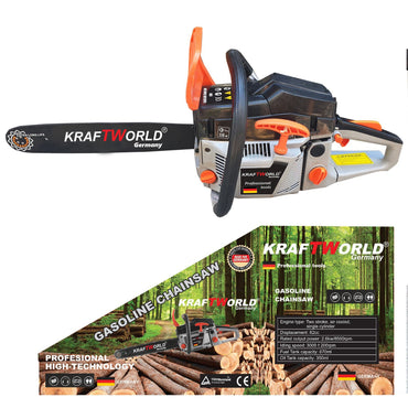 Fierăstrău cu lanț pe benzină WerkBull 72cc – 7.5CP + lanț suplimentar gratuit