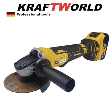 Polizor unghiular cu acumulator WerkBull 36V 8.0Ah + Adaptor pentru tăiere crengi 30 cm