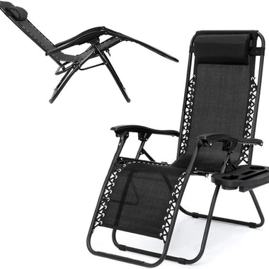 Scaun / Șezlong pliabil cu pernă CADOU – capacitate până la 150 kg