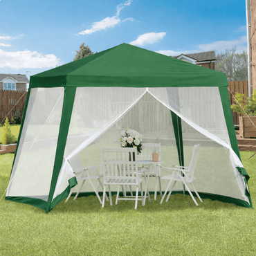Cort de grădină FOREST cu plase anti-insecte, 3×3 m – verde