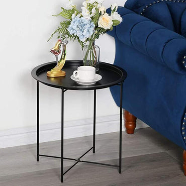 Măsuță rotundă pliabilă din metal