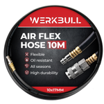 Furtun Aer Comprimat 10×17 mm – 10 m, 20 Bar (Cauciuc Profesional)
