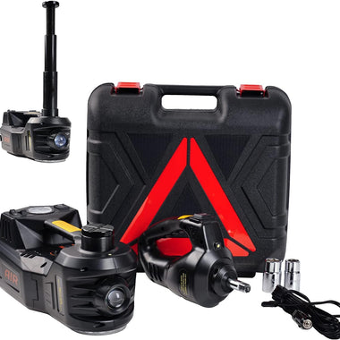 Set Auto de Urgență 3 în 1 WerkBull Germania – Cric Hidraulic 5T + Cheie de Impact + Compresor Auto 12V