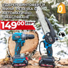 Set 2 în 1 WerkBull Germania – Mașină de înșurubat cu percuție fără perii + Mini Fierăstrău cu lanț 22 cm și ungere automată (2 baterii 36V 8Ah)