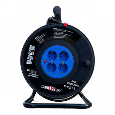 Prelungitor pe Tambur cu Cablu 50 m – KraftWelle