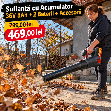 Suflantă electrică cu acumulator STAHLMAYER JB3800 – 36V 8Ah