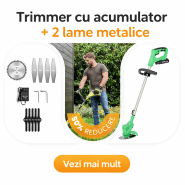 Trimmer German Fără Fir WerkBull 36V 8Ah cu 2 Baterii + 9 Cadouri 🎁