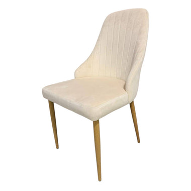 Scaun elegant „Alice” – bej (până la 150 kg)