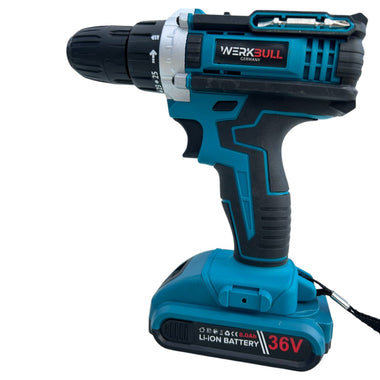 Mașină de găurit și înșurubat cu percuție WerkBull Germany 36V 8Ah + Set 35 accesorii + 2 baterii Li-Ion