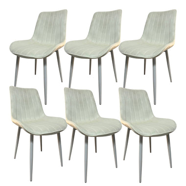 Set de 6 scaune de dining „Aria” – alb lăptos