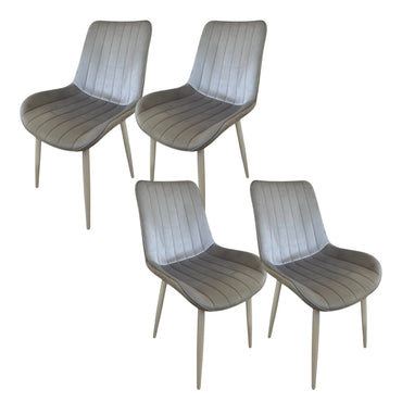 Set de 4 scaune de dining „Aria” – gri deschis