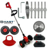 Trimmer german fără fir HAST 36V 8Ah – Mașină de tuns iarbă + Cadou: atașament cu roți