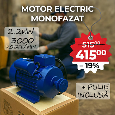 Motor electric monofazat WerkBull 2.2 kW – 3000 rotații pe minut