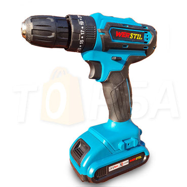 Mașină de înșurubat cu percuție fără fir – 24V, 6.0Ah, cu 2 baterii + set accesorii