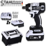 Cheie de impact cu acumulator – Șurubelniță / Mașină de înșurubat combinată STAHLMAYER 36V 8.0Ah