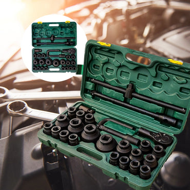Chei tubulare pentru camioane – Set profesional 26 piese, 3/4" & 1", 21–65 mm