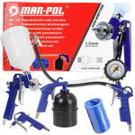 Set profesional de scule pneumatice Mar-Pol 5 piese – pentru vopsit, lăcuit, suflat și umflat