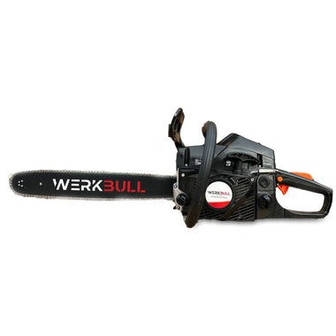 Drujbă Profesională cu Motor pe Benzină WerkBull 72cc – 4,5CP + 2 Lanțuri + Pilă pentru ascuțit