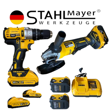 Set Promoțional XR – Mașină de Găurit/Înșurubat + Polizor Unghiular 36V 8.0Ah (4 Baterii)