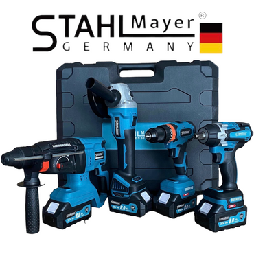 Set Promoțional 4 în 1 – Mașini Electrice cu Acumulator 36V / 8.0Ah – WerkBull Germania