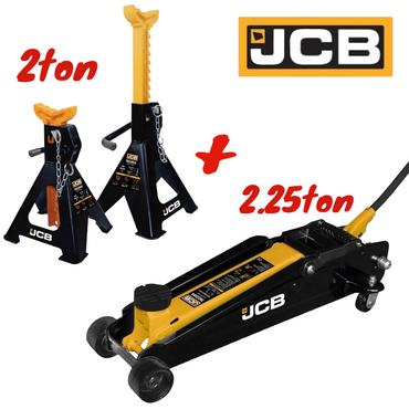 Pachet PROMO – Cric Hidraulic Tip „Crocodil” 2.25T + Set 2 Suporturi Auto 2T JCB