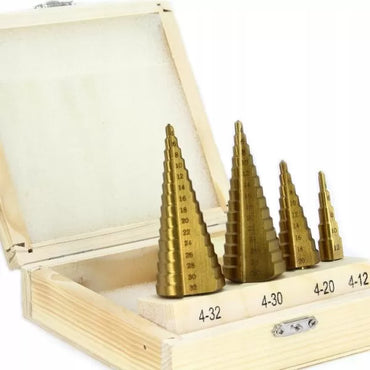 Set burghie conice în trepte Mar-Pol – 4 piese, acoperire cu titan