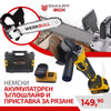 Polizor unghiular cu acumulator WerkBull 36V 8.0Ah + Adaptor pentru tăiere crengi 30 cm