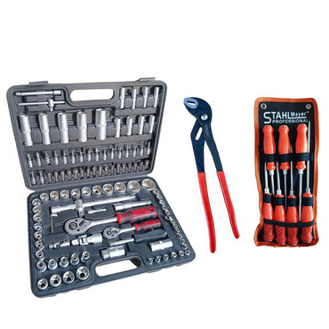 Promoție: Set trusă scule germană 108 piese + CADOU clește și șurubelnițe