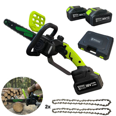 Ferăstrău cu acumulator STAHLMAYER 36V cu 2 baterii și 2 lanțuri - 30 cm