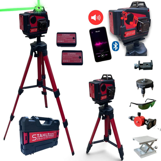 Nivelă laser profesională 4D StahlMayer 16 linii 360° + Bluetooth