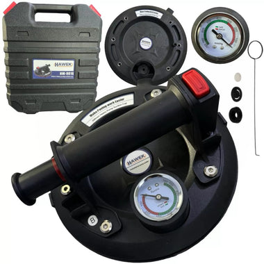 Ventuză electrică cu manometru și pompă de vid Ø200 mm – HAWEK – 130 kg