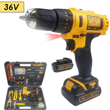 Șurubelniță electrică cu impact WerkBull 36V – Set complet 111 piese + 2 baterii 8Ah + cutie de transport